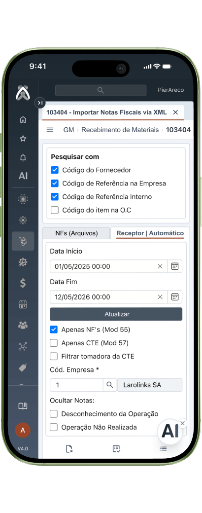 Funcionalidades: CT-e automatizado