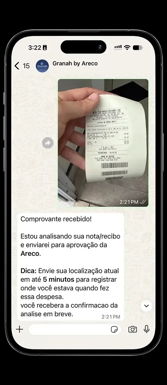 Funcionalidades: Despesas e reembolsos